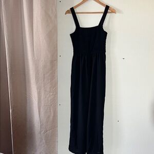 Yozy Black Smocked Jumpsuit